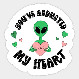 Abducted my heart Sticker